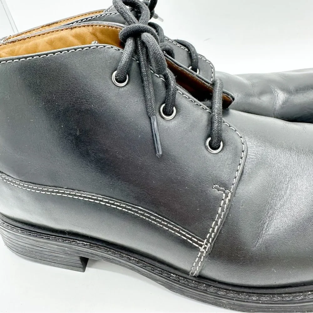BOSTONIAN Leather Brently Style‎ Chukka Low Boot Shoe BLACK Mens Size 11.5